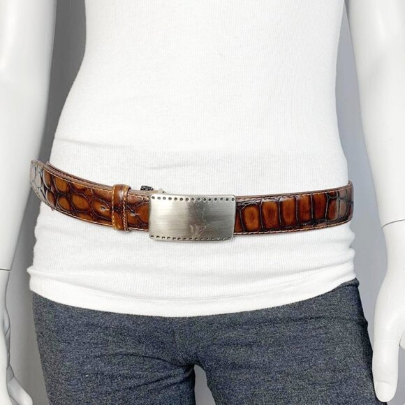 J CAMPBELL Leather belt with id buckle - Picture 2 of 7
